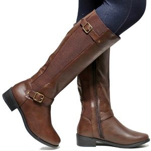Dark brown riding boots